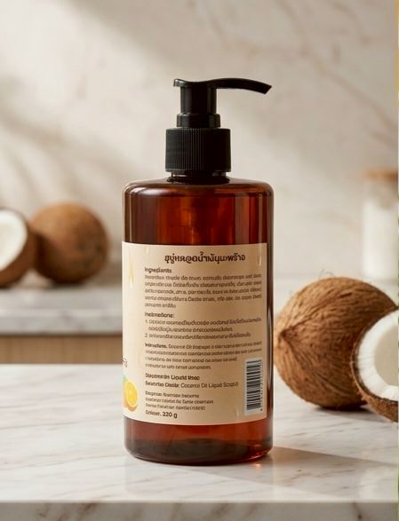 สบู่เหลวน้ำมันมะพร้าว (Coconut Oil Liquid Soap) - Image 3